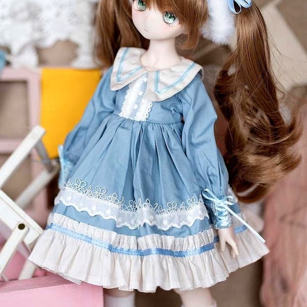 BJD Clothes YoSD Bear Dress + Headdress+ Socks Set for 1/4 1/6 BJD Doll Clothes [msd yosd mdd]