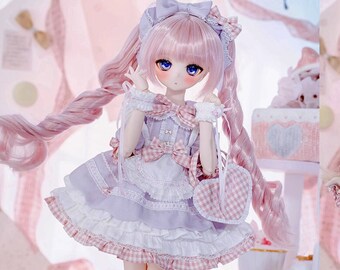 BJD Clothes mdd kumako msd  Dress+Apron+Bustle+Hairband+Bag+Sleeves+Bow Tie+Socks _ for 1/4 BJD doll outfit