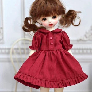 BJD Clothes Yosd plain Dress for 1/6 1/4 MSD BJD doll outfit Imda3.0 - 8 colors