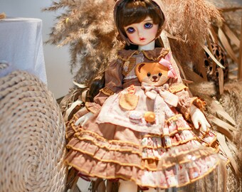 14 BJD 13 BJD SD Doll Knitted Scarf Gray Black DV5-006