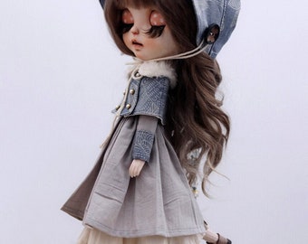 Blythe Doll Clothes - Dress+ Poncho + Bonnet or Hat Set Neo Blythe doll Outfit