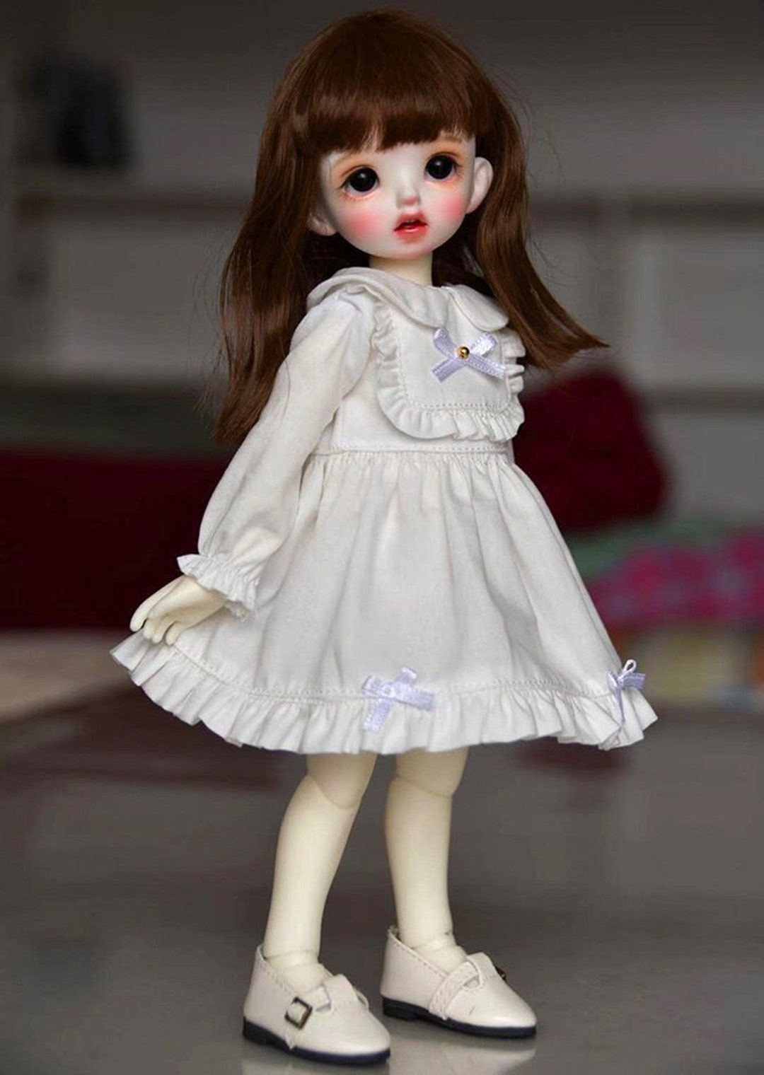 BJD Clothes Yosd Plain Dress W Ribon for 1/6 1/4 MSD Imda3.0 - Etsy