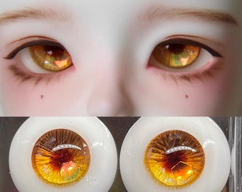 BJD Eyes 16mm 18mm 14mm 10mm 12mm Doll eyes Normal Small Iris polymer clay MM162 Yellow