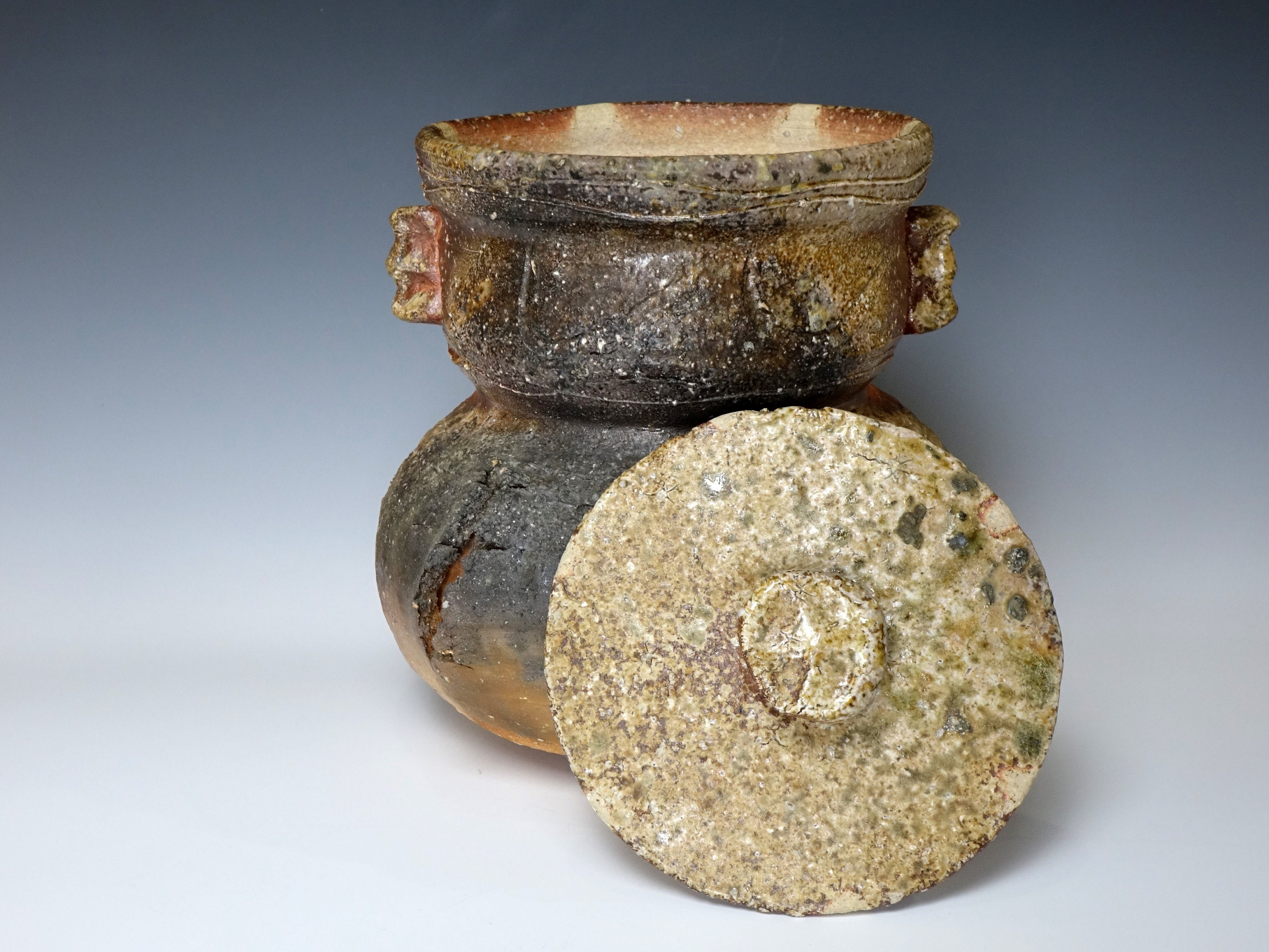 Takahashi Rakusai IV (b. 1925) Shigaraki Ware Wood Fired