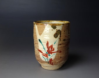Tesoro Nacional Viviente Yoshimichi Fujimoto (1919-1992) Taza de té Aka-e Yunomi