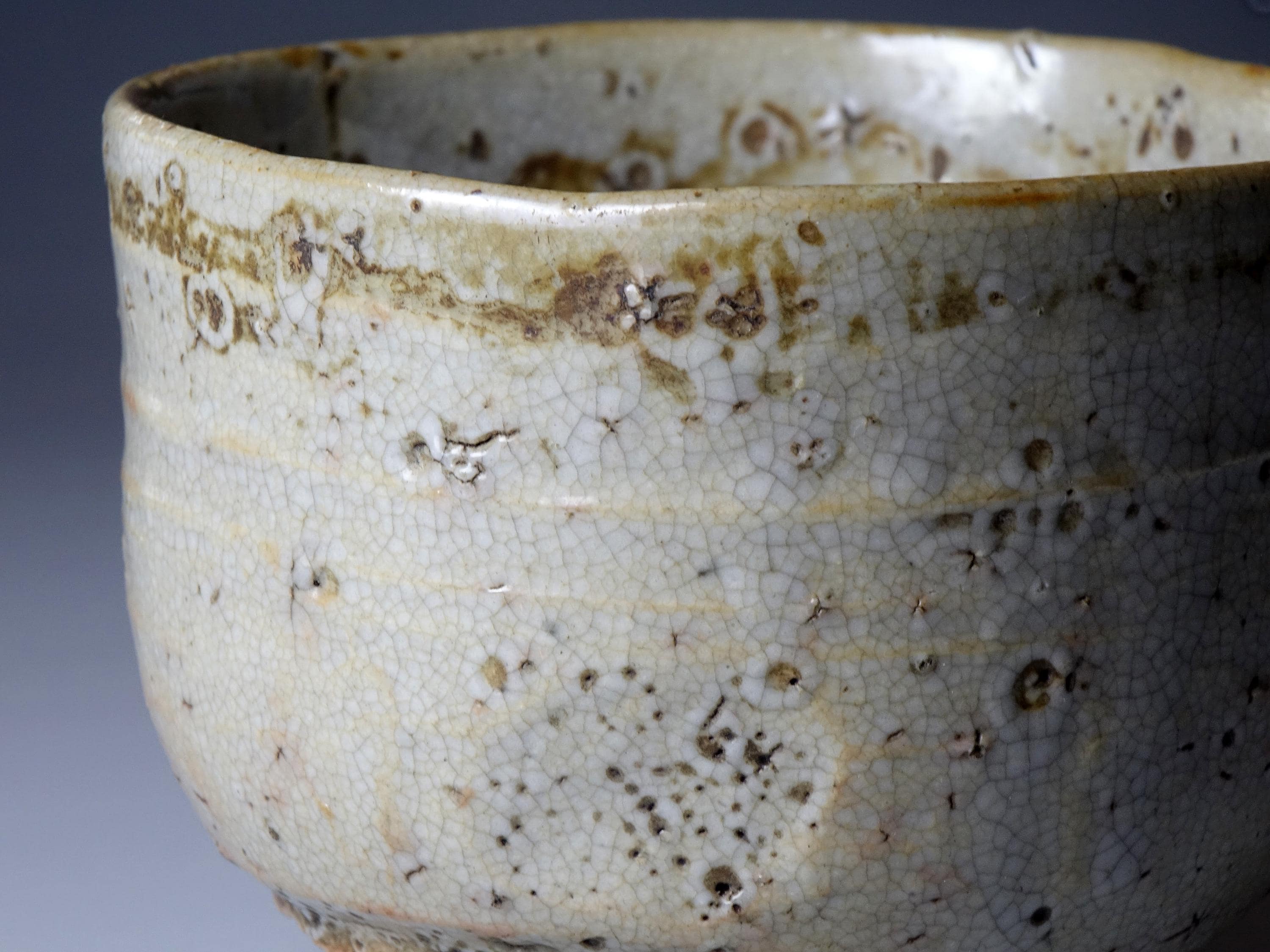 古い萩茶碗 アンティーク萩茶碗：明治時代（19～20世紀）の茶碗と木箱