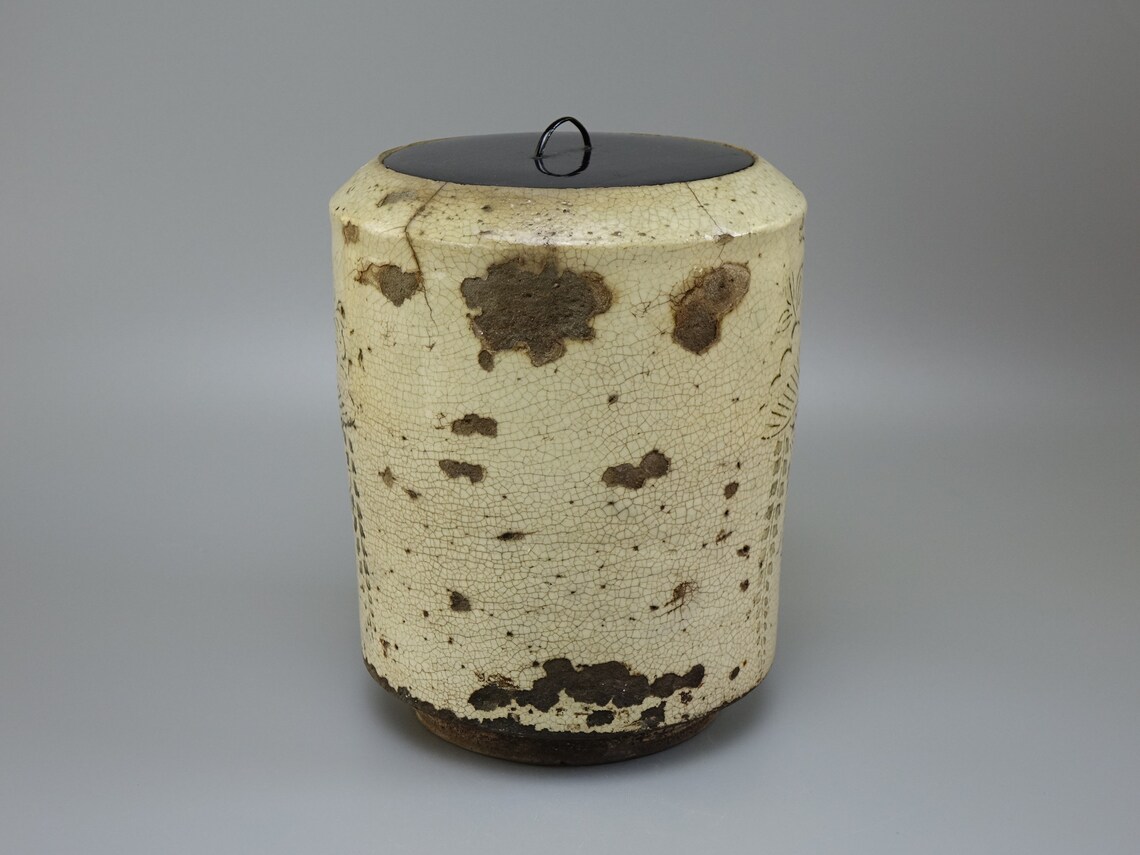 Rare Edo Period 16031868 Ofukei Ware Mizusashi water Jar Etsy