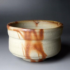 Lebender Nationalschatz Bizen Chawan Teeschale von Toshu Yamamoto (1906-1994)