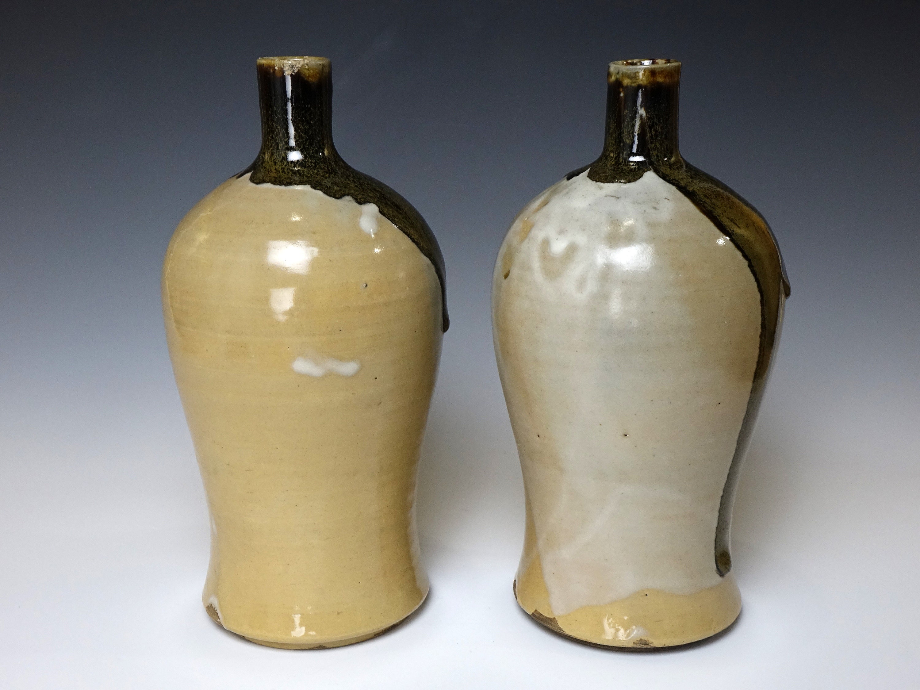 江戸時代（19世紀）上野焼瓶（直径24cm）飴釉陶器 - Etsy 日本