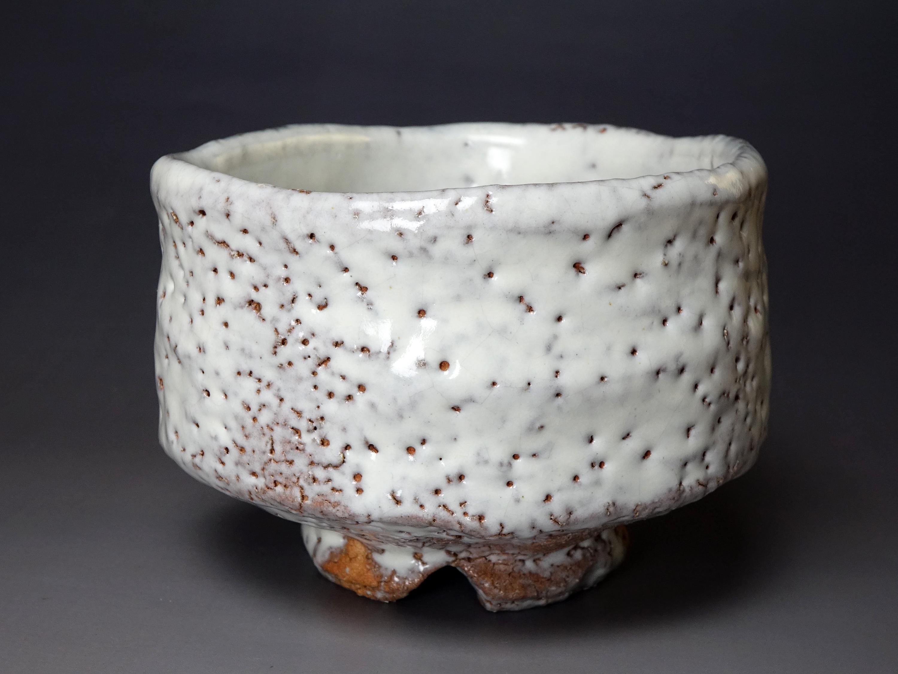 美術品　茶碗　茶盌　茶道具　japaneseceramic Oni Hagi Chawan From Hagi Potter Nakahara Kunisuke (b. 1948