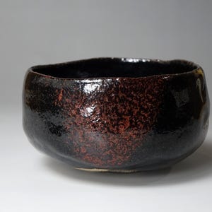 Handmade Kuro Raku Chawan for Japanese Tea Ceremony Japanese Tea Bowl