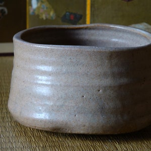 Early 20c Pink Glaze Tea Bowl (Chawan) for tea ceremony Wabi Sabi