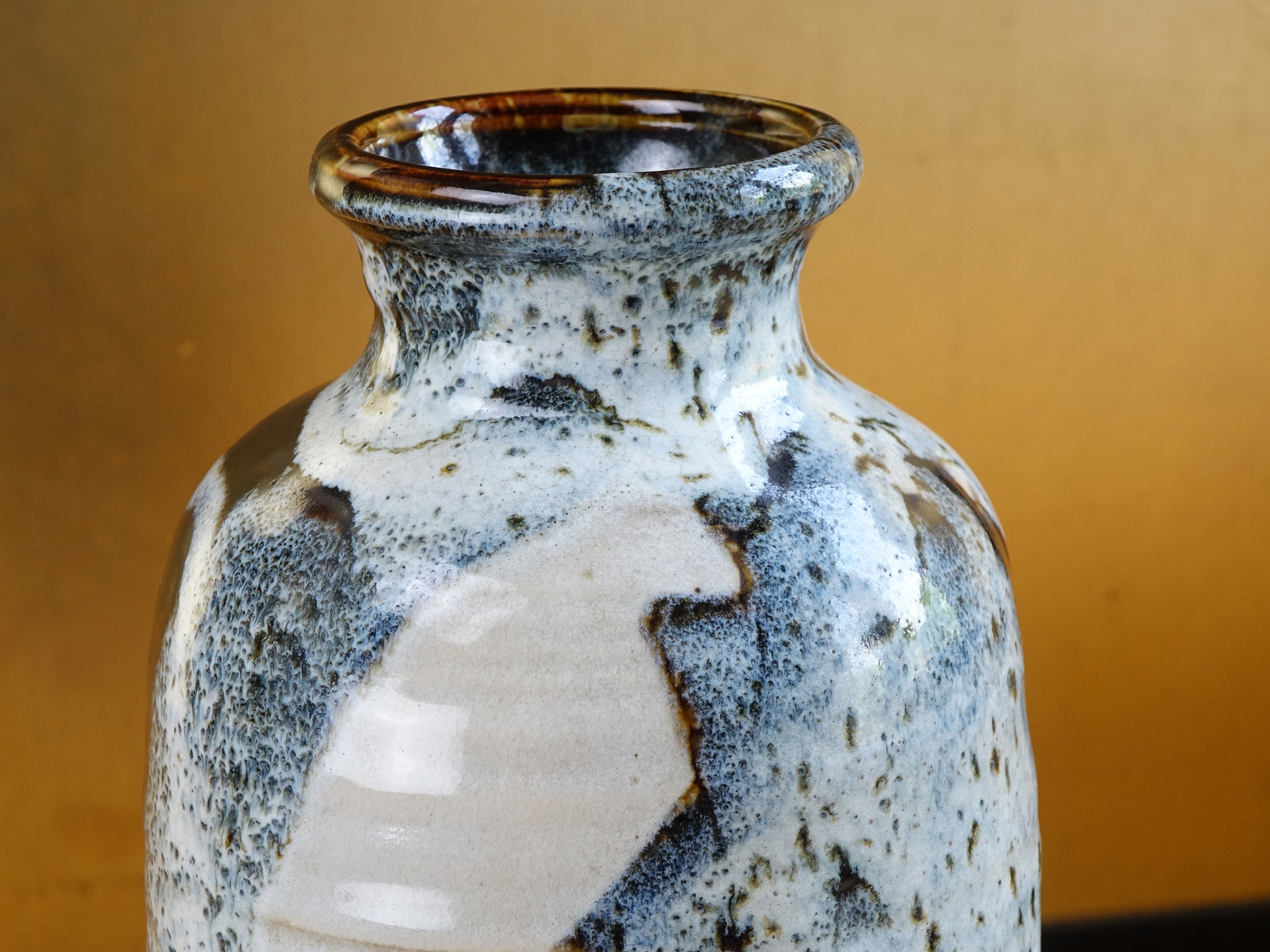 五代目清水六兵衛(1875-1959) 瀬戸唐津花入(h29cm) 銘箱付 - Etsy 日本