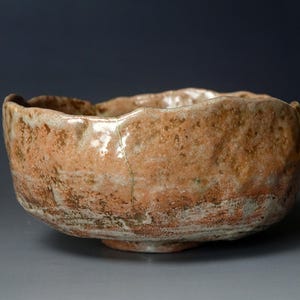 Chimura Gako (1727-1790), a Warrior and Confucianist, Red Raku Chawan Japanese Antique Ceramics