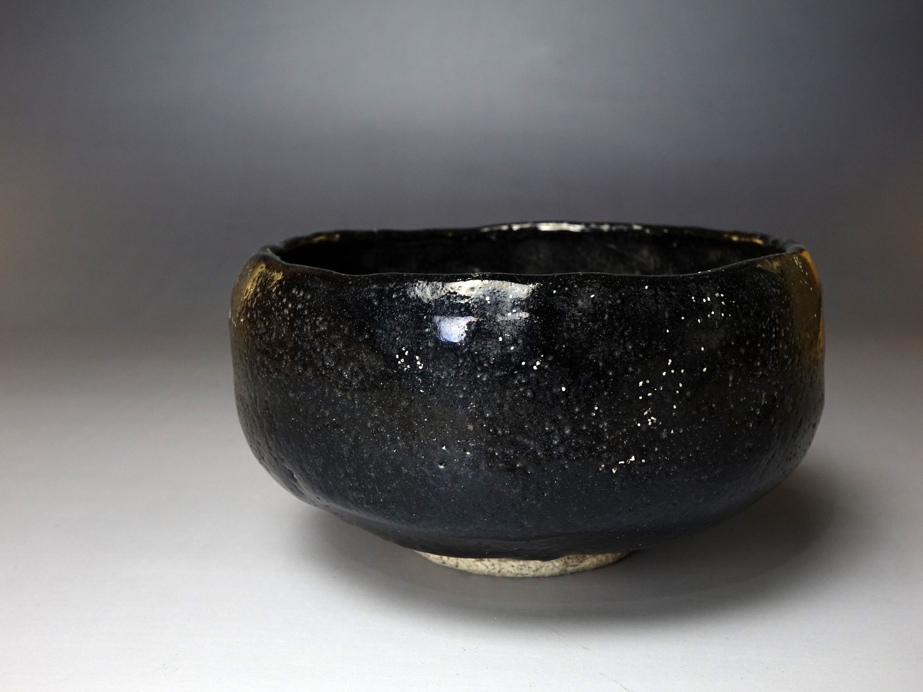 楽茶碗　楽焼　黒色 茶道 京都清水焼 楽茶碗 上茶わん 黒楽 お抹茶碗 茶道 表千家 裏千家