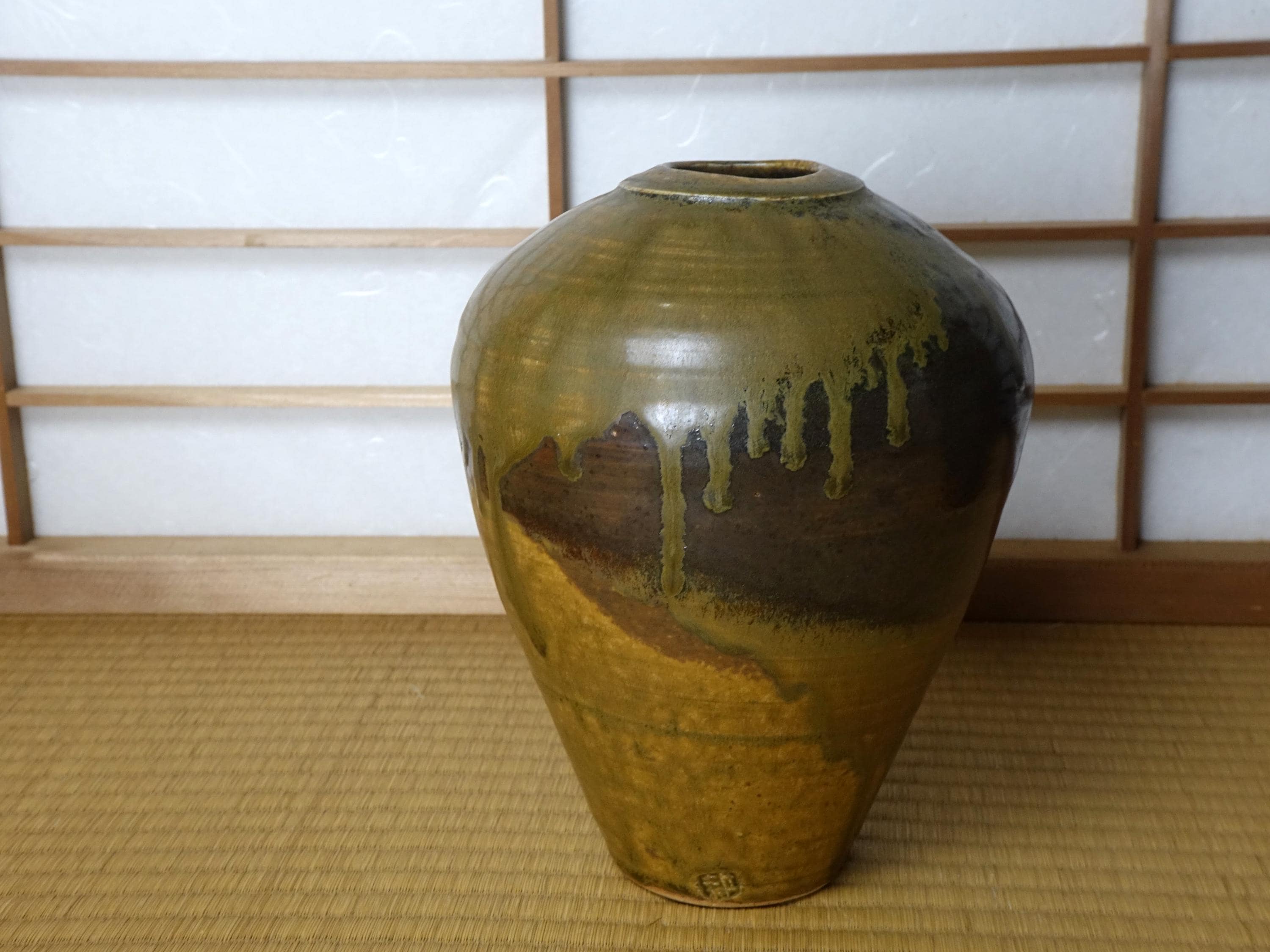 Iron-glazed Vase by Living National Treasure Tamura Koichi (1918