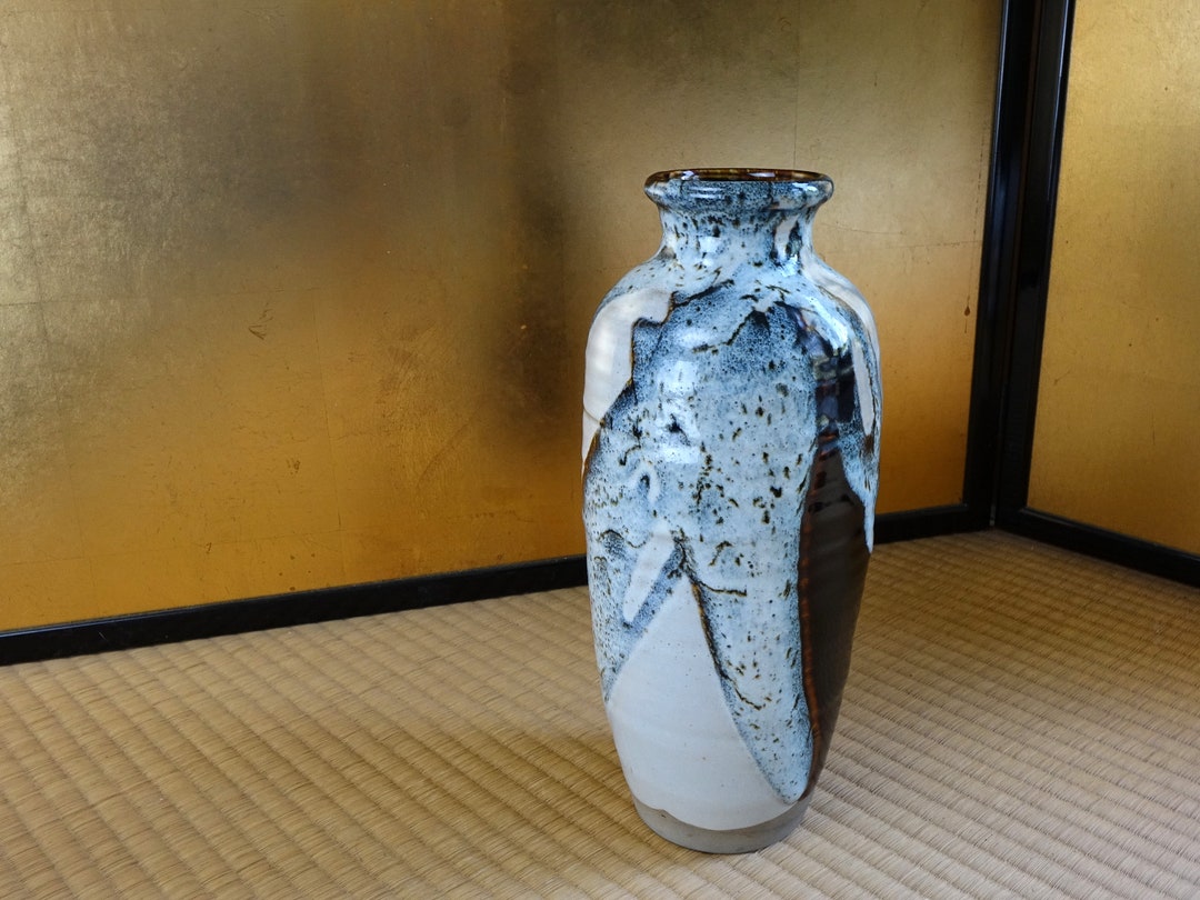 清水六兵衛 瀬戸唐津 四方花入 共箱 花入 花瓶 茶道具 【k3642】 il_1080xN.6037739287_p20d.jpg