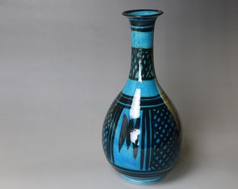 13/14世紀（高麗時代後期）朝鮮青磁花瓶（17.5cm）漆で巧みに修復