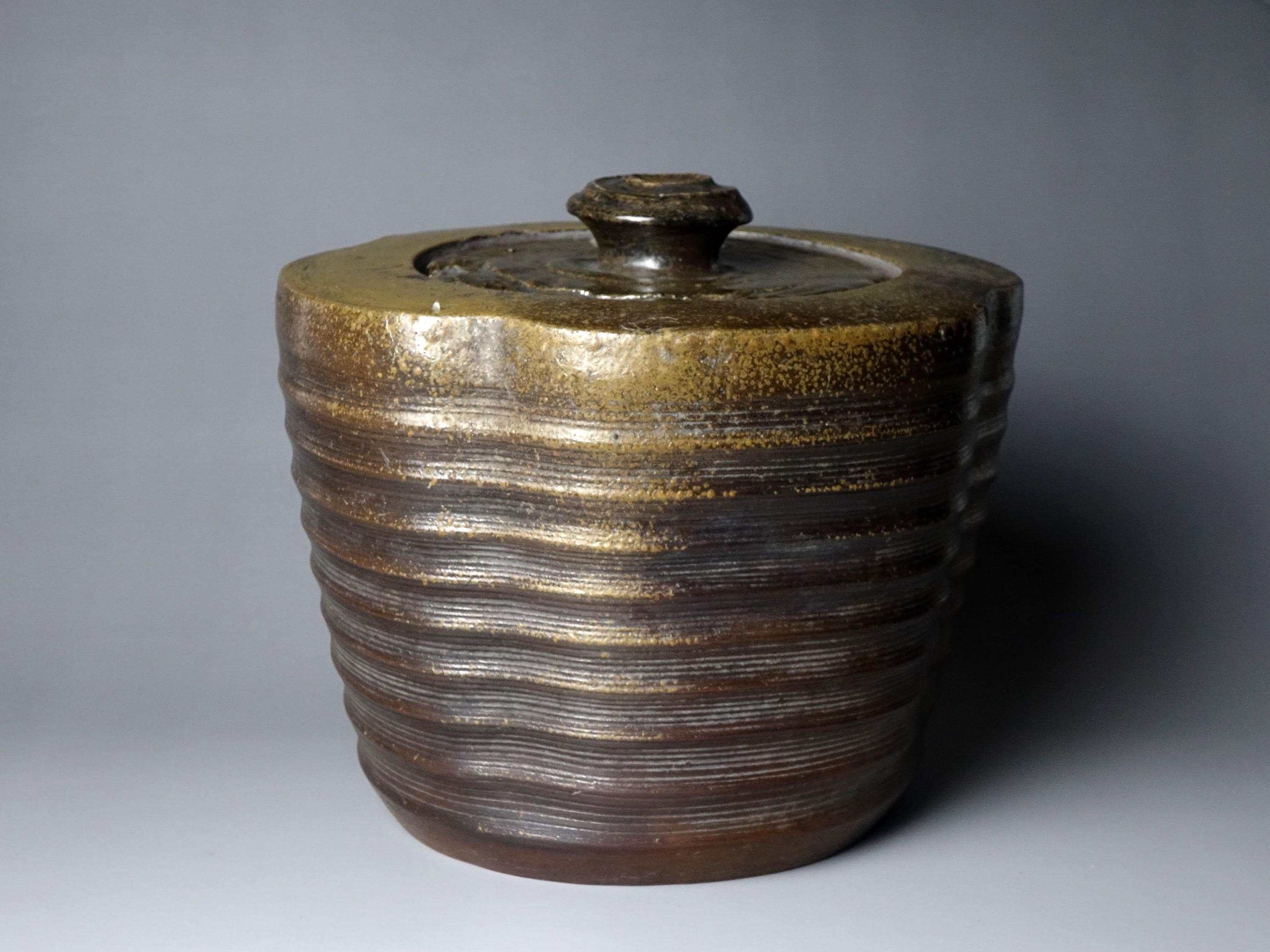 兼重梅陽（1860-1916） - アンティーク備前焼水指水瓶 - Etsy 日本