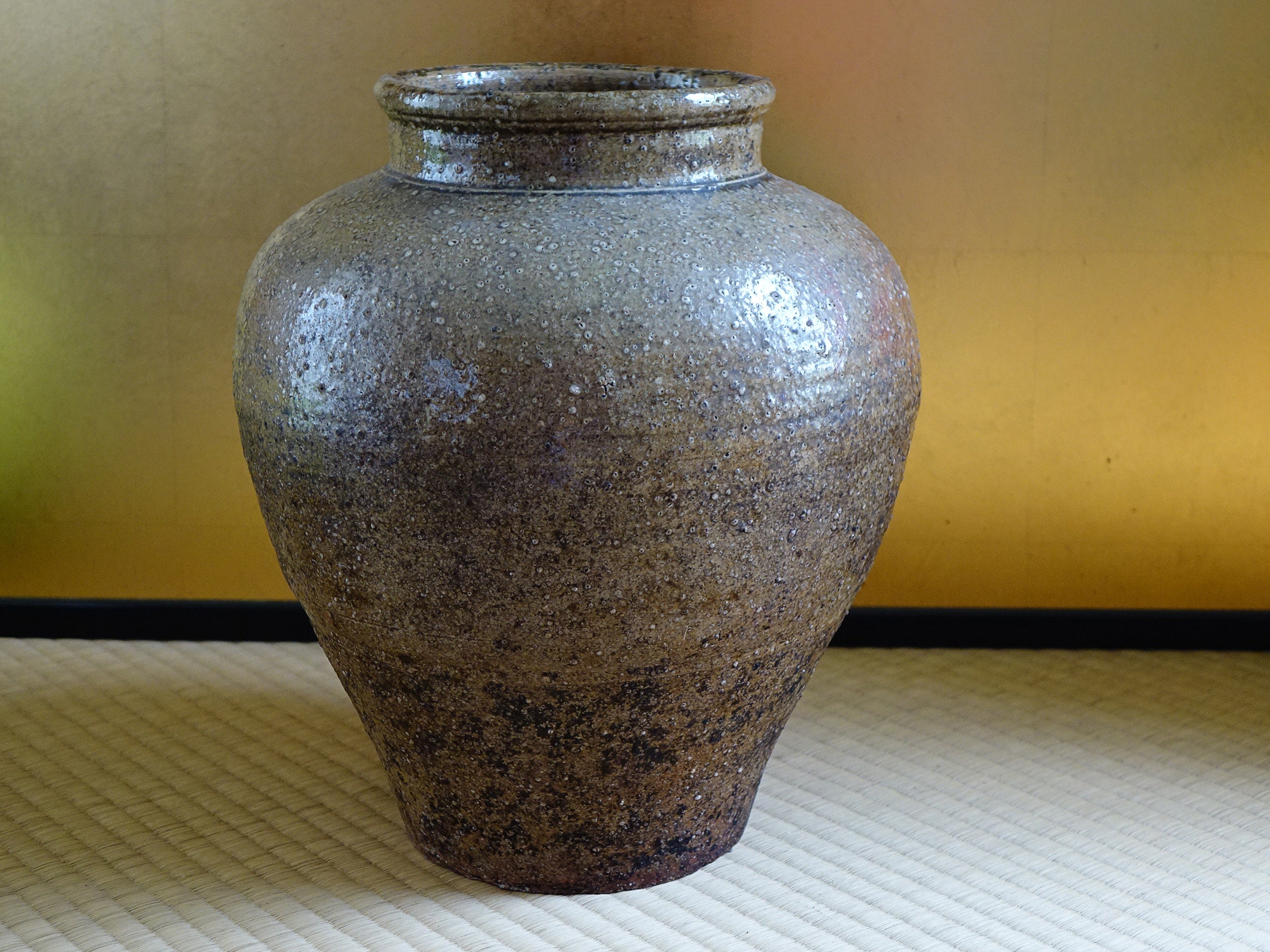 古信楽焼 大瓶 江戸中期 鑑定書付 高さ50.5cm 保存状態良 骨董品