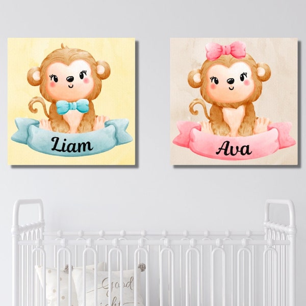 Monkey Nursery Decor Etsy