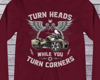 Titanium Spider Motorrad-Langarm-T-Shirt, Biker-Geschenk