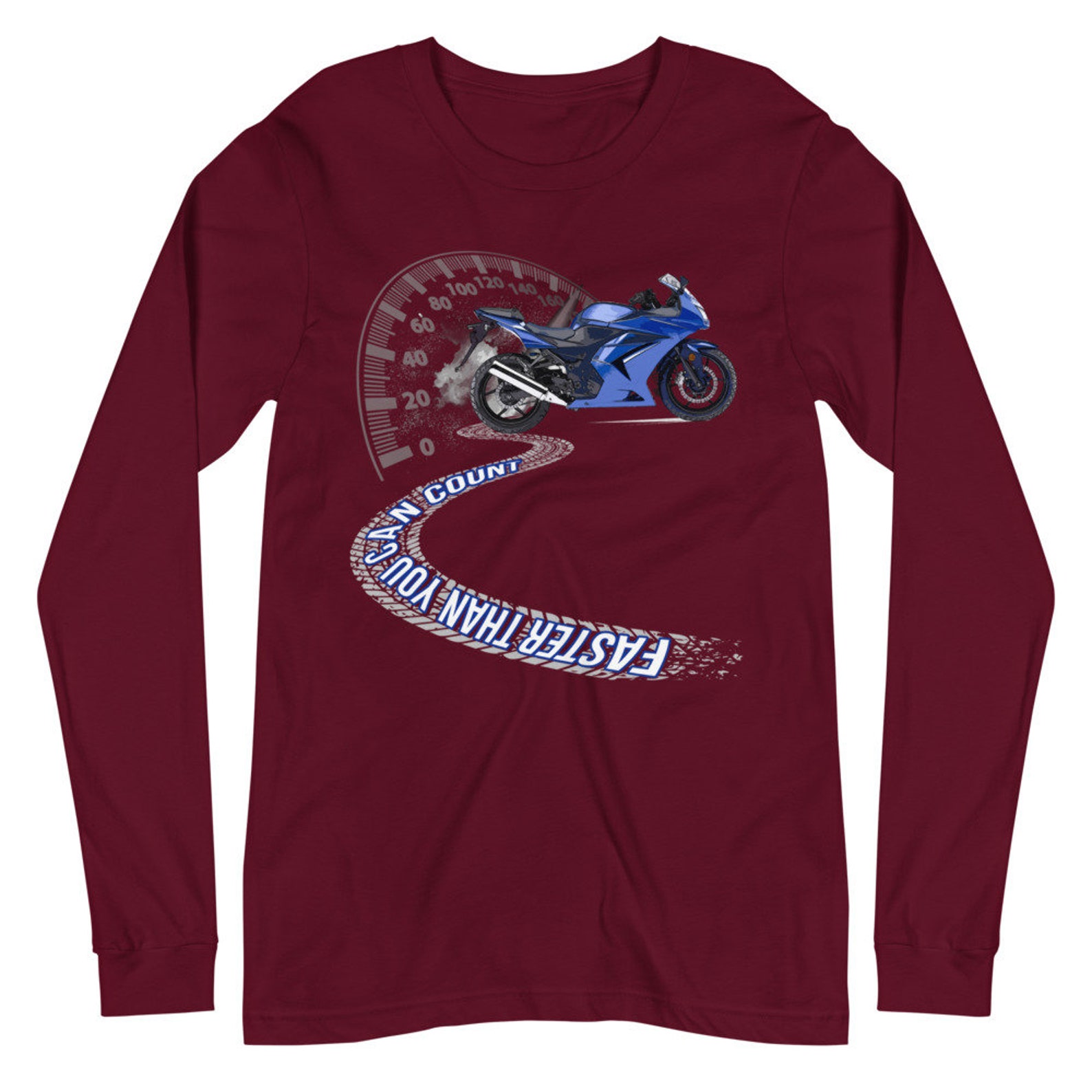 Motorcycle Long Sleeve Tee, Motorcycle Shirts, Motorcycle Rider