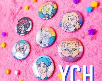 YCH Custom Drawn Pride Pin [Made to Order]