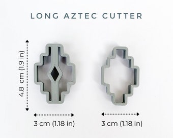 Long Aztec Polymer Clay Cutter | 3D Printed Clay Cutter