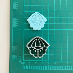 Folk Flower Cutter Stamp for Polymer Clay | 3D Printed Clay Cutter | Embossing Clay Cutter