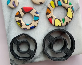 Organic Donut Polymer Clay Cutter | 3D Printed Clay Cutter | Round Clay cutter