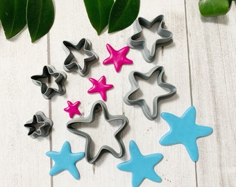 Starfish Polymer Clay Cutter Set | 3D Printed Clay Cutter | Organic Shape Cutters