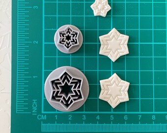 Snowflake Cutter | 3D Printed Clay Polymer Clay Cutter & Stamp |  Holiday Themed | Christmas cutter