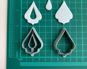 Moroccan Drop Shape Polymer Clay Cutter | 3D Printed Clay Cutter