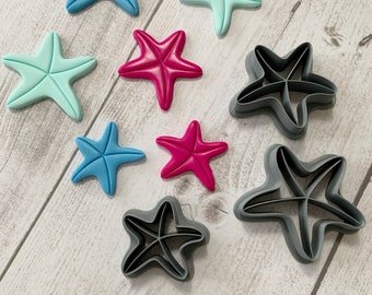 Starfish Polymer Clay Cutter & Stamp Set | 3D Printed Clay Cutter | Organic Shape Cutters