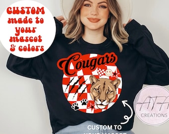 CUSTOM mascot PNG, school mascot PNG, Custom made mascot logo, trendy mascot