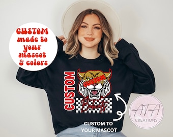 CUSTOM mascot PNG, school mascot PNG, Custom made mascot logo, trendy mascot