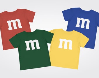 Kleinkind M & M Gruppe Kostüm Halloween T-Shirt, Familienkostüm, Geschwister Gruppe Halloween Anzieh Shirt, einfache Gruppe Halloween Kostüm