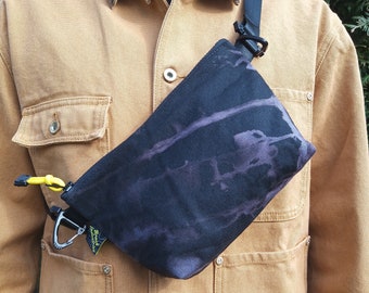 Hand Bleach Dyed Sling Bag | Waist Pack | Hip Bag