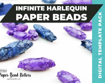 Infinite Harlequin Paper Bead Digital Template Pack SVG