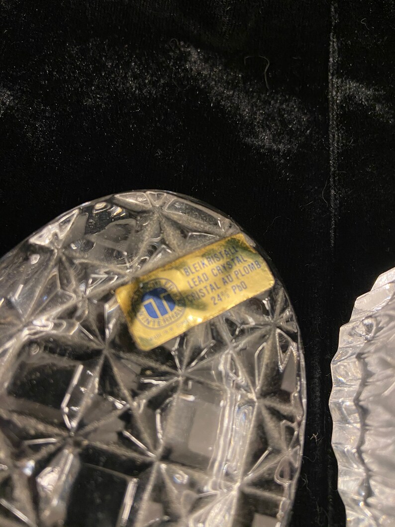 Beautiful Tritschler Winterhalder Vintage W Bleikristall 24/% Lead Crystal Germany Heart-Shaped Trinket Box