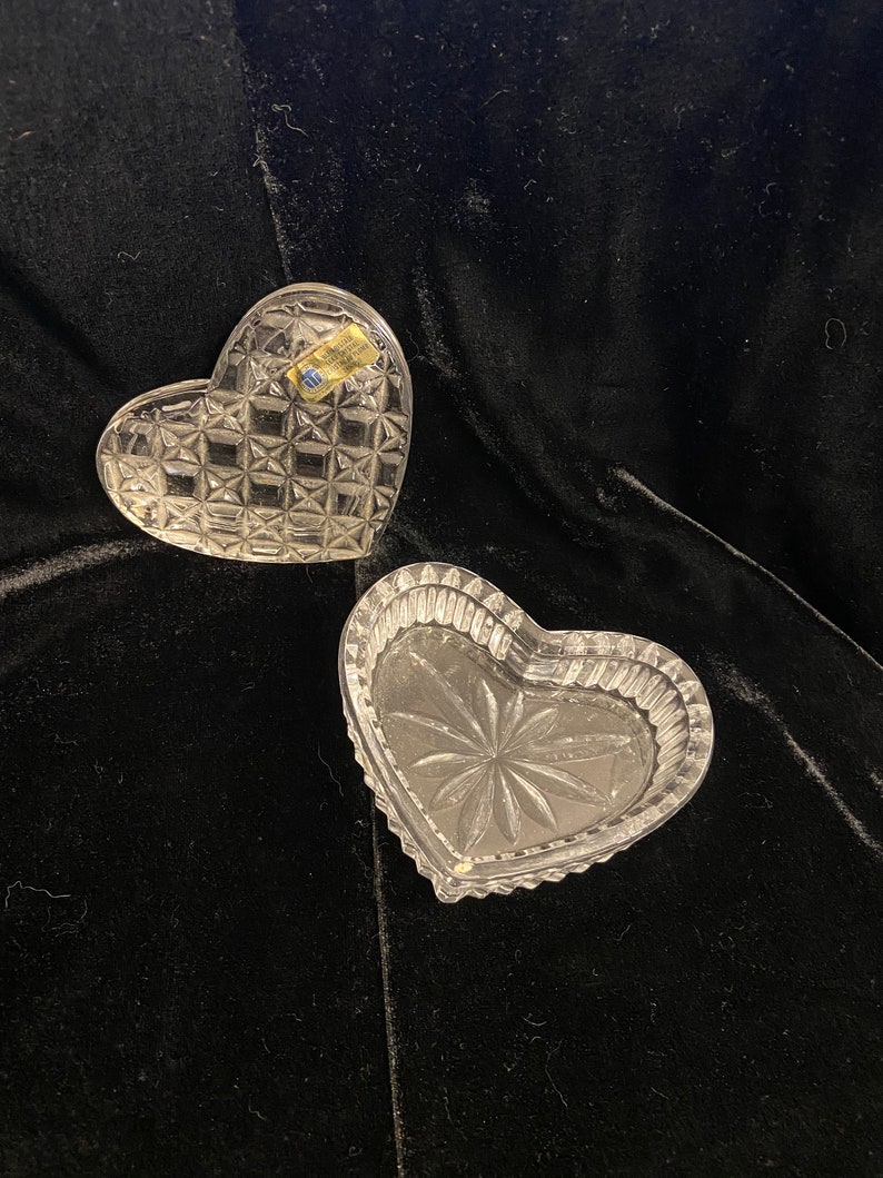 Beautiful Tritschler Winterhalder Vintage W Bleikristall 24/% Lead Crystal Germany Heart-Shaped Trinket Box