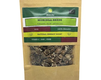 Premium Organic Moringa Seeds 50g (approx. 200 seeds)