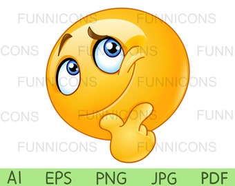 Thinking Emoji Etsy Thinking Emoji Etsy
