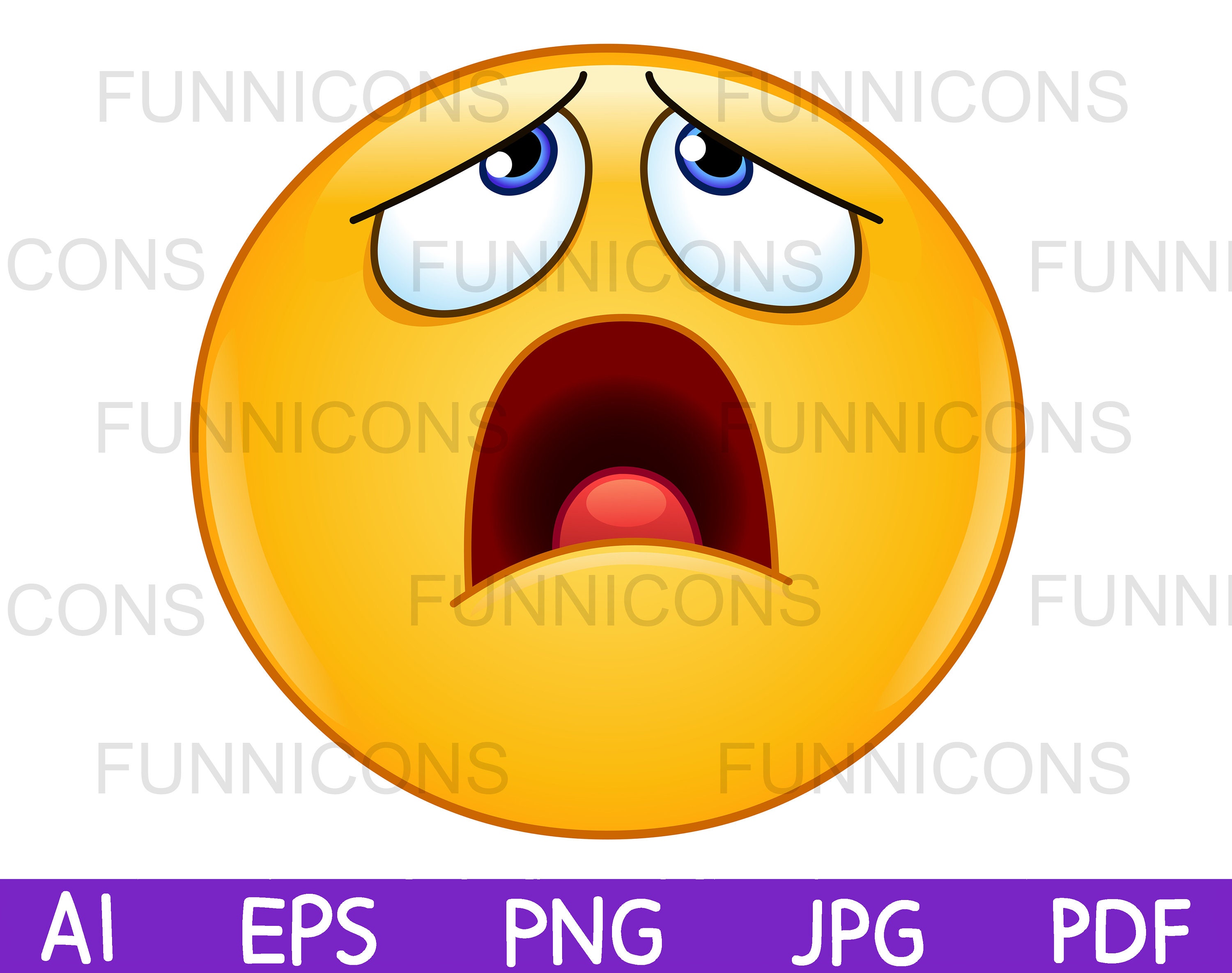 Clipart Cartoon of Emoji Emoticon Zipping His Mouth (Instant Download) 