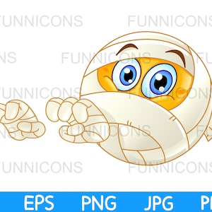 Halloween vector clipart Mummy , ai eps png pdf and jpg files included, digital files instant download.