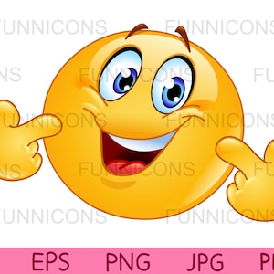 Pointing at himself emoticon clipart. ai eps png pdf and jpg files included, digital files instant download.