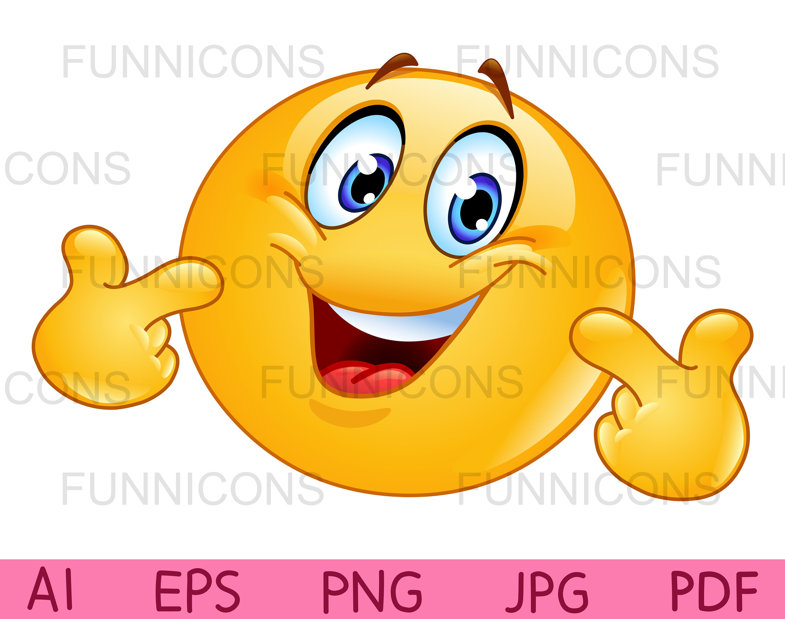 Zeigen auf sich selbst Emoji Clipart. ai eps png pdf und jpg Etsy