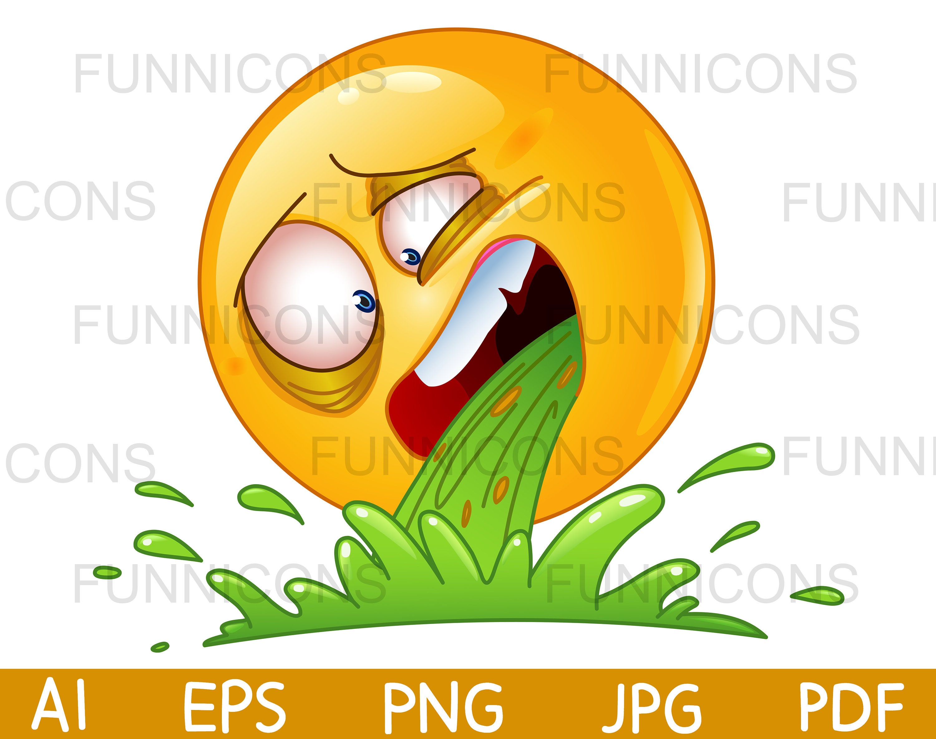 animated sick emoticon