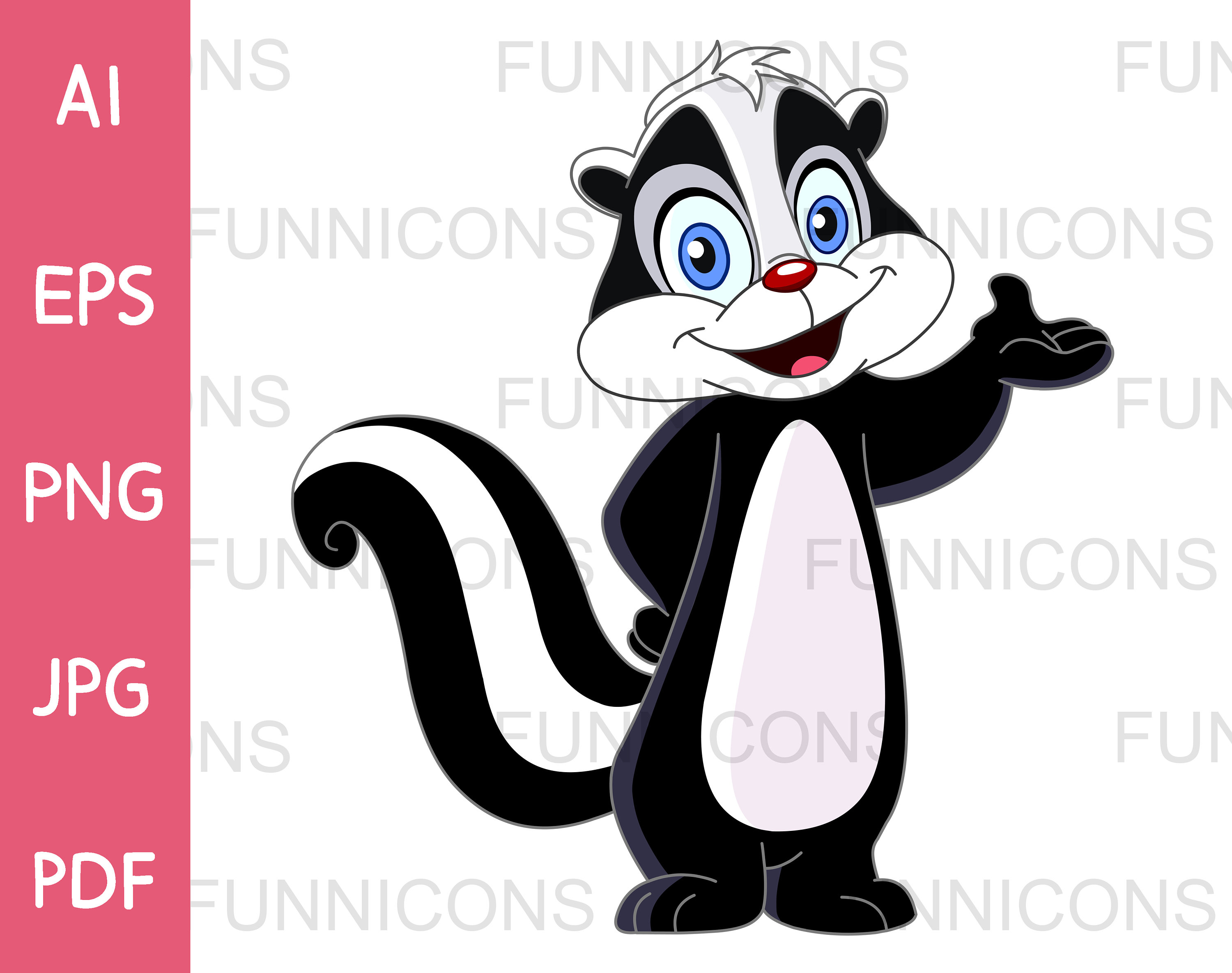 Cartoon Skunk - Etsy Australia Cartoon Skunk - Etsy Australia